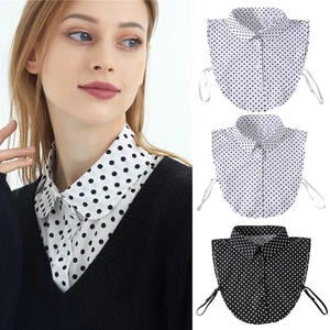 Supporto bavero regolabile rimovibile bottone finto colletto vintage collare fai da te moda - Foto 1 di 19
