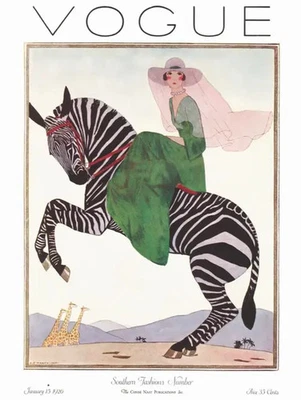 Puzzle (500 T.) Vogue | Frau auf einem Zebra (New York Puzzle Company) NEU/OVP
