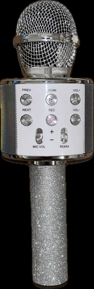 Supersonic-Wireless Bluetooth® Microphone with Built-in Hi-Fi Speaker (Silver) - Image 1 of 1