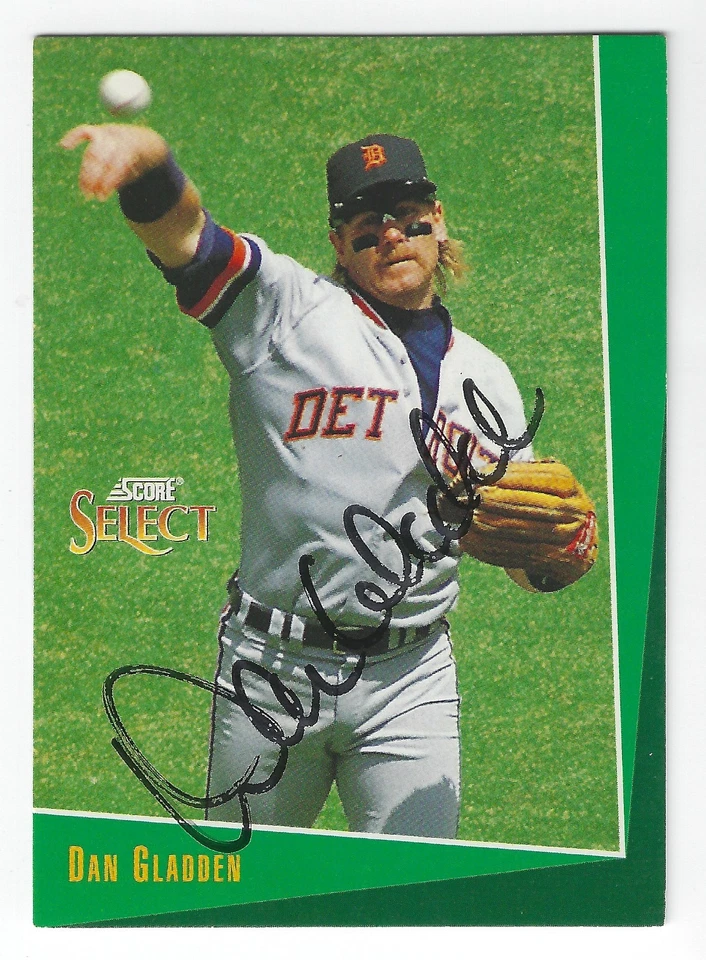 DAN GLADDEN DETROIT TIGERS SIGNED 1993 CARD MINNESOTA TWINS SAN FRANCISCO GIANTS - Image 1 of 1