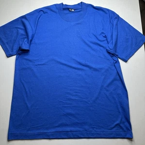 Vintage Screen Stars T-Shirt Mens XL Single Stitch Blue Cotton Poly Blank - Picture 1 of 5
