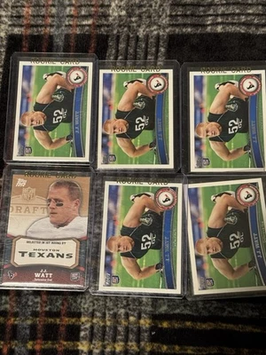 Lote de 6 tarjetas de novato J.J.WATT 2011. Topps Houston Texans Foto 1 de 3