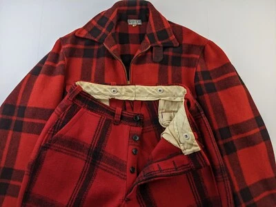 Conjunto de Traje Abrigo 44 Pantalón 32X24.5 Garra Cremallera De Colección Vestido Deportivo Lana Búfalo Cuadros DEFECTUOSO Foto 1 de 4