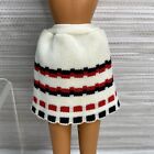 Vintage 60’s Barbie Doll Sweater Knit Skirt White Red Black Tammy Clone Fashion
