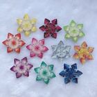 Shiny Flower Gems 30mm Flatbacks Cabochon Crafts DIY Phone Nail Decorations 10pc
