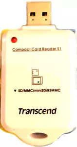 Transcend TS-RDS1 Compact Memory Card Reader S1 for SDHC & Secore Digital (SD) - Picture 1 of 3