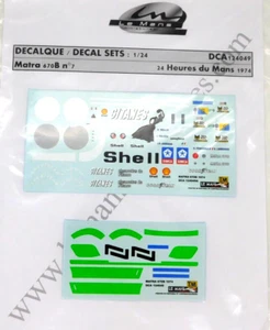 Aufkleber Le Mans Miniaturen Matra Simca MS 670B No 7 1:24 124049 Autorennen - Bild 1 von 4