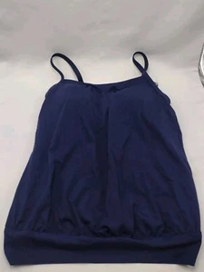 Lands' End - Women's Chlorine Resistant Tankini Top - Deep Sea Navy - 2 NWT - Picture 1 of 13