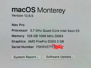 Apple Mac Pro Quad-Core Xeon E5 TURBO 3.9GHz 128GB RAM 2TB SSD WORKSTATION WRNTY - Picture 1 of 6