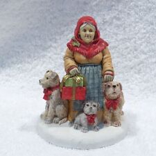 Seymour Mann © 1990 Figurine - Woman with Gifts & Three Dogs
