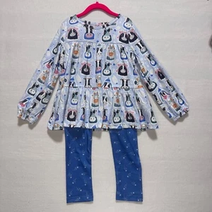 Girls Long Sleeves Shirt and Pants Size 6/6X Pete&Lucy New with Tags Boutique - Picture 1 of 7