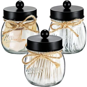 3 Pack Bathroom Organizers and Storage Qtip Holders for Cotton Balls Floss - Picture 1 of 7