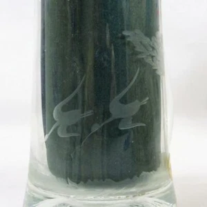 Vintage W German Handschliff Mundgeblasen Handcrafted Clear Glass Beer Mug Crane - Picture 1 of 8