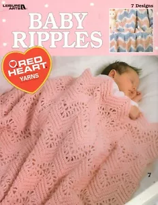 BABY RIPPLES 7 disegni afghani all'uncinetto svaghi artistici volantino 2856 mai usato - Foto 1 di 2