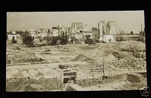 Glass Magic lantern slide PERONNE GENERAL VIEW CIRCA WW1 FRANCE - Picture 1 of 2