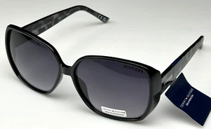 Tommy Hilfiger Women's 61mm Black Frame Gray Lens Designer Sunglasses NEW - Picture 1 of 3