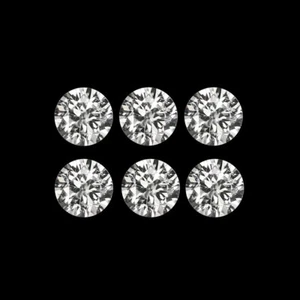 0.05 Ct SI-1 6 Pcs Lot Lovely Brilliant Round (Diamond Cut) 1.2 MM White Diamond - Picture 1 of 5