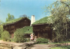 Kyrkhult Farmhouse Skansen Heritage Museum Stockholm Sweden Postcard - Picture 1 of 2