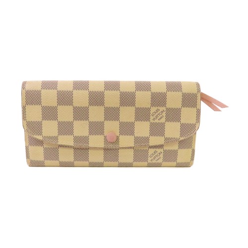 LOUIS VUITTON（LV） Portafoglio lungo Louis Vuitton LV GHW Emilie N41625 Damier Azzurro Bianco Rosa