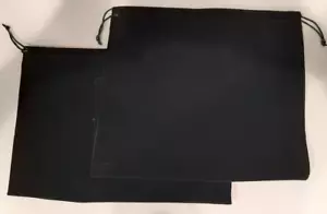 lot of 2 Black Velour Pouch with Drawstring Extra Large 12.5"x18" storage bag - Picture 1 of 8