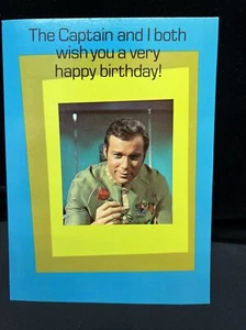 Star Trek Vintage 1976 Random House Birthday 6"x8" Greeting Card CAPT. KIRK - Picture 1 of 4