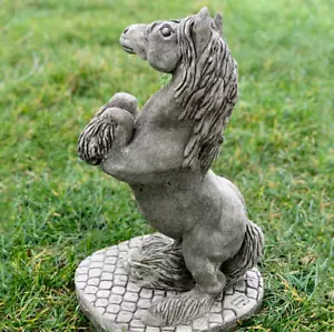Concrete rearing horse figurine Prancing stallion statue Home and garden decor - Picture 1 of 5