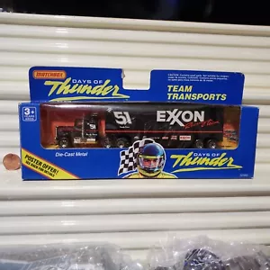 Matchbox 1990 DAYS OF THUNDER #51 ROWDY BURNS EXXON 18 Wheeler Team Transporter - Picture 1 of 5