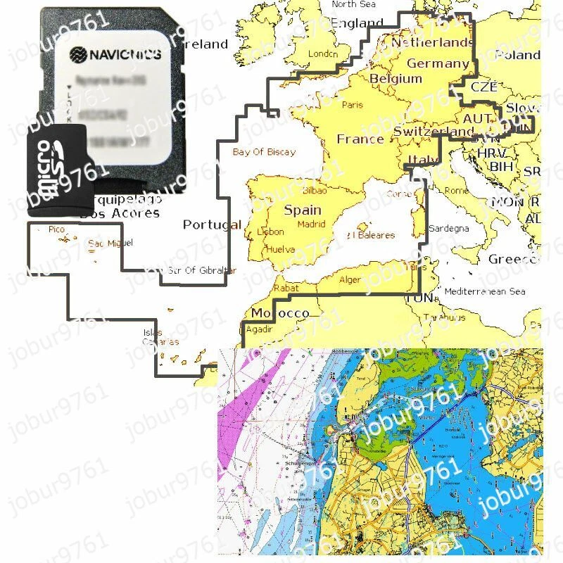 2025 Navionics+ Plus microSD+SD Chart Maps Card All Central and West Europe MSD - Image 1 of 4