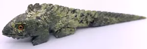 Zuni Fetish Iguana Lucertola Intagliata 4" - Foto 1 di 9