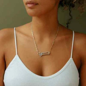 TRES COLORI Double Plated Jessica Cross 14K Gold over Silver Necklace NWT - Picture 1 of 6