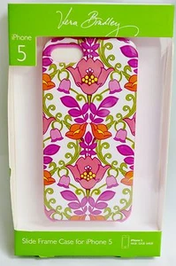 Vera Bradley iPhone 5 case slide frame Lilli Bell floral pink white green nib - Picture 1 of 2
