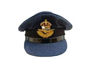 WW2 British RAF Visor Caps Repro Pilot Peak Hats Uniform Air Force Officers New - Picture 1 of 11