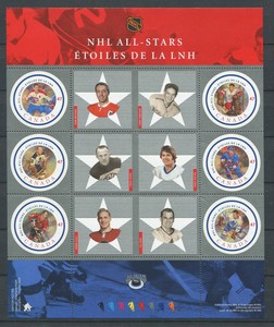 Canada : NHL All Star Game Hockey stamps sheet Year 2001 - mint NH