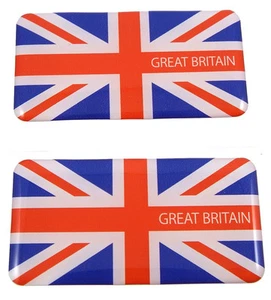 Great Britain Union Jack flag domed decal 3D sticker emblem 2.6" se tof 1 or 2 - Imagen 1 de 5