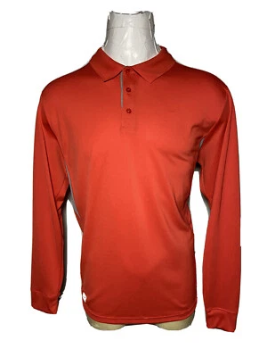 Camisa polo atlética de manga larga FILA GOLF XL coral naranja para hombre - extra grande Foto 1 de 4