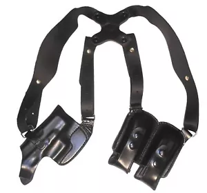 Leather Shoulder Gun Holster LH RH For Springfield XDM 5.25 - Picture 1 of 5