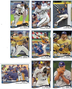 2014 Topps 1 & 2 Brewers Team Set Jean Segura Gomez Braun Weeks Ramirez Gindl 20 - Bild 1 von 1
