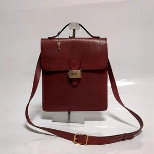 Bolso de mano de cuero CELINE 2 vías - rojo estilo vintage de Japón - Imagen 1 de 18