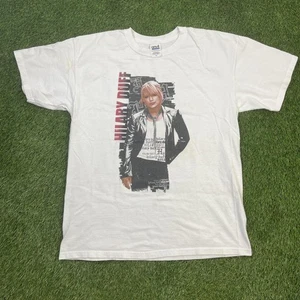 Vintage Hilary Duff Shirt Herren Large weiß Most Wanted Tour 2004 Pop Konzert T-Shirt - Bild 1 von 9
