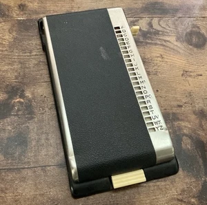Vintage Bates Listenfinder Flip Adressbuch Modell K 1960er Telefonlisten Chrom F.S - Bild 1 von 6