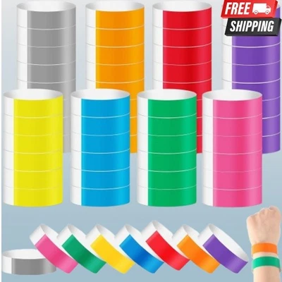 ‎LUYI 800 Pieces Colored Wristbands for Events Wrist Bands Paper Bracelets new