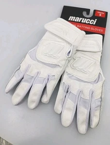 Marucci Signature Batting Gloves - Adult Small  (S)  - White - Picture 1 of 2