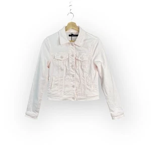 Portmans women's denim jacket size 10 pink rigid cotton | long sleeve casual NEW - Picture 1 of 21