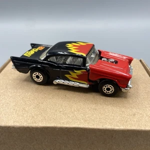 Matchbox Superfast #4 1979  '57 Chevy Bel Air Black Flames - Picture 1 of 6