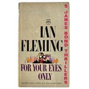 James Bond For Your Eyes Only Ian Fleming Vintage Paperback 1962 2nd Print - Picture 1 of 4