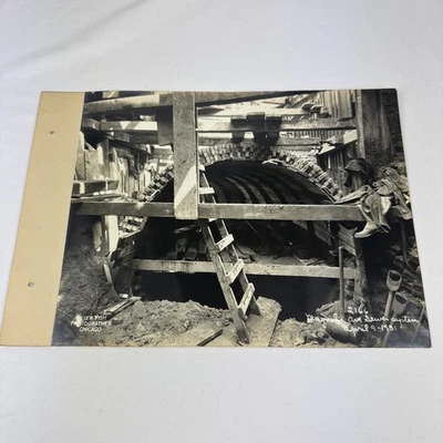 Vintage 1930’s Press Photo Peter Fish Studio Chicago Magnolia Ave. Sewer System - Image 1 of 4