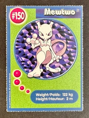 Tarjeta Pokémon Burger King Mewtwo #150 1999 promoción perforada de colección rara - casi nueva/vlp Foto 1 de 3
