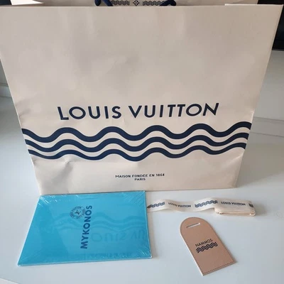 Bolso de compras Louis Vuitton Nammos etiqueta y cinta, guía de la ciudad LV Mykonos (pequeño) Foto 1 de 4