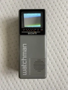 Sony Watchman FD-10A B&W Handheld TV VHF UHF Antenna Portable 1987 Works Vintage - Picture 1 of 6