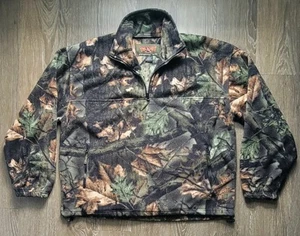 Trail Crest Men's 3/4 Zip Highland Timber Hunting Outdoor Fleece Camo Jacket XL - Picture 1 of 9